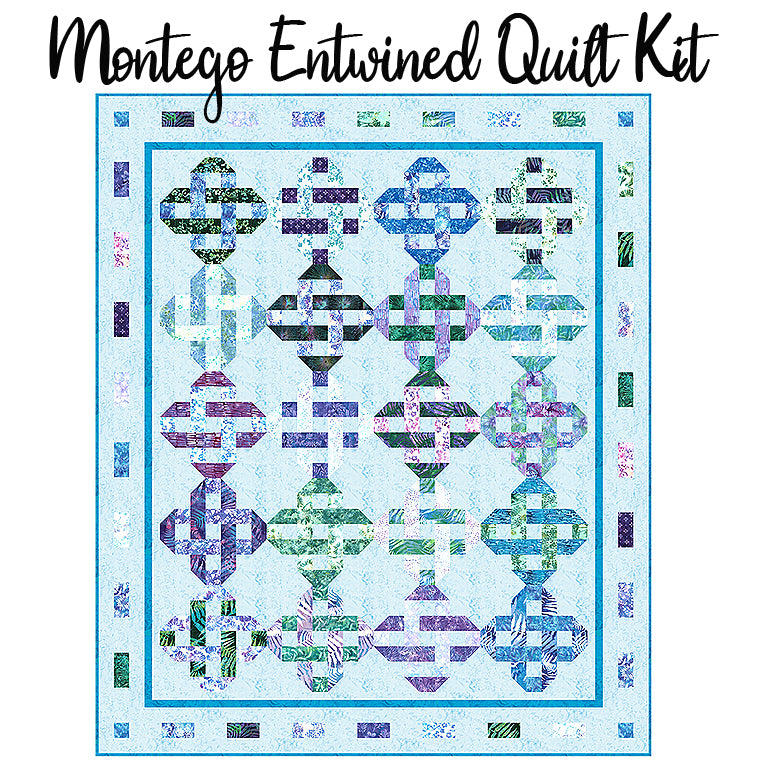 Entwined Quilt Kit with Dewdrop Batiks Bali Pop from Hoffman Fabrics