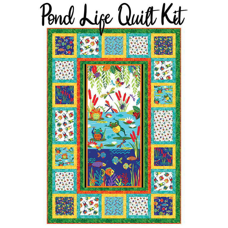 Pond Life Quilt Kit from Blank