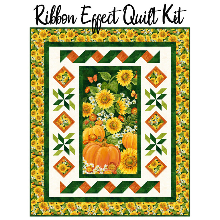 Ribbon Effect Quilt Kit with Sunshine Harvest from Northcott