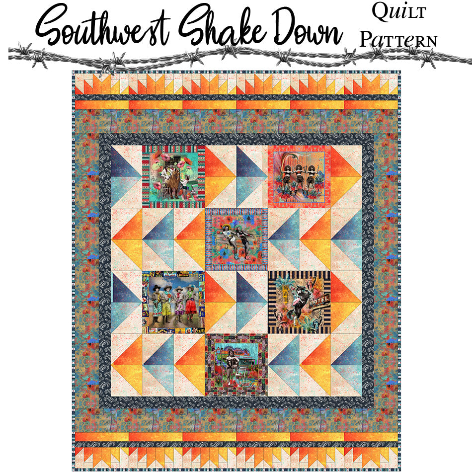 Southwest Shake Down Quilt Pattern PDF Download from Fort Worth Fabric Studio