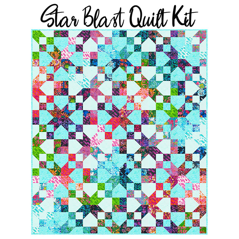 Star Blast Quilt Kit with Meadow Fresh Batiks from Robert Kaufman