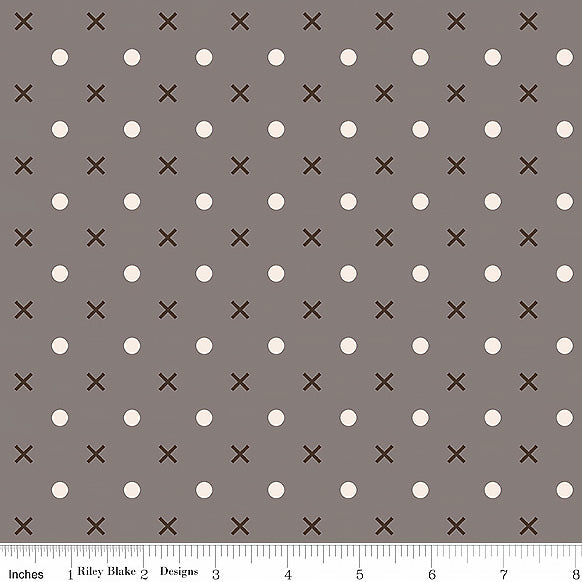 108" Wide Quilt Backing Bee Dots Milk Can