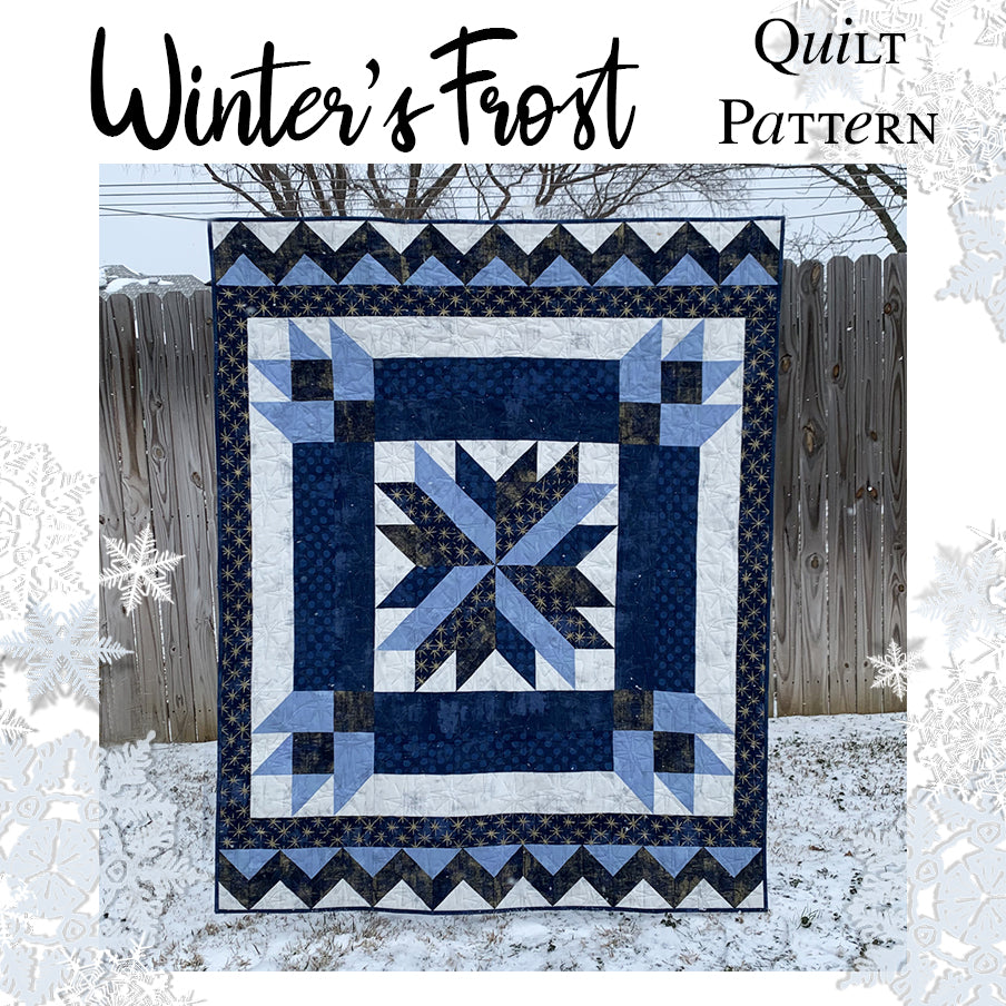 Winter's Frost Quilt Pattern PDF Download from Fort Worth Fabric Studio