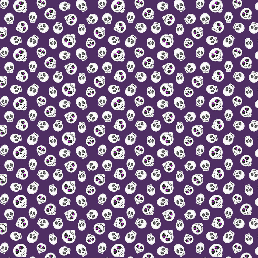 Hey Boo! Skulls Dark Purple