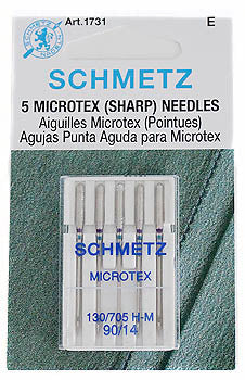 Schmetz Sharp Microtex Machine Needles Size 70/10